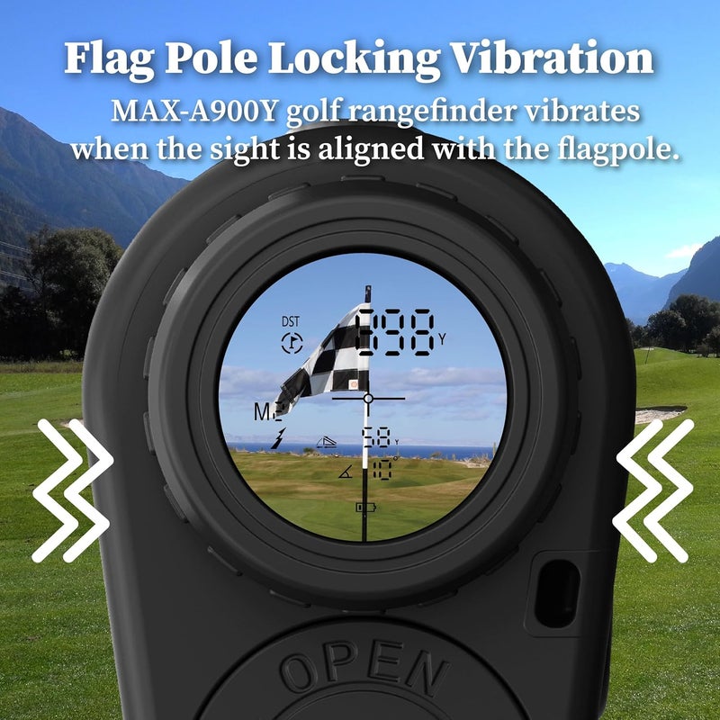 AILEMON 900 Yards Range Finder Golf Rangefinder with Slope Switch, 6X Magnification Laser Rangefinders Black/Gray - Image 3